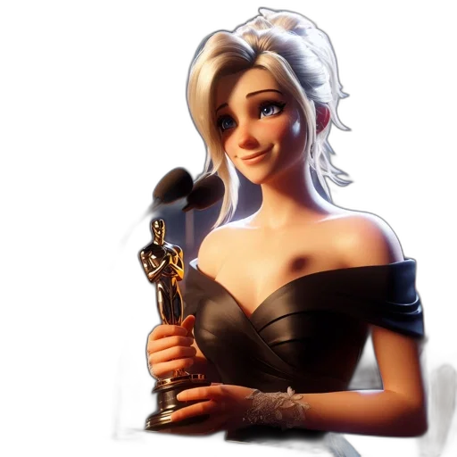 dress, staff, concept art, 3d render transparent PNG cut-out