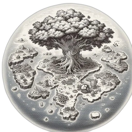 tree, concept art, photorealistic, fantasy art transparent PNG cut-out