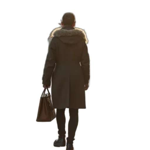 jacket, staff, concept art, 3d render transparent PNG cut-out