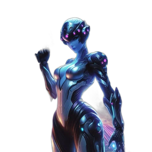 robot, creature, dress, staff transparent PNG cut-out