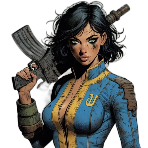 weapon, comic book art, concept art, cartoon transparent PNG cut-out