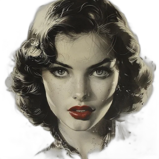 face, jewelry, photorealistic, comic book art transparent PNG cut-out