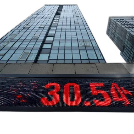 building, stock, ticker, displayed transparent PNG cut-out