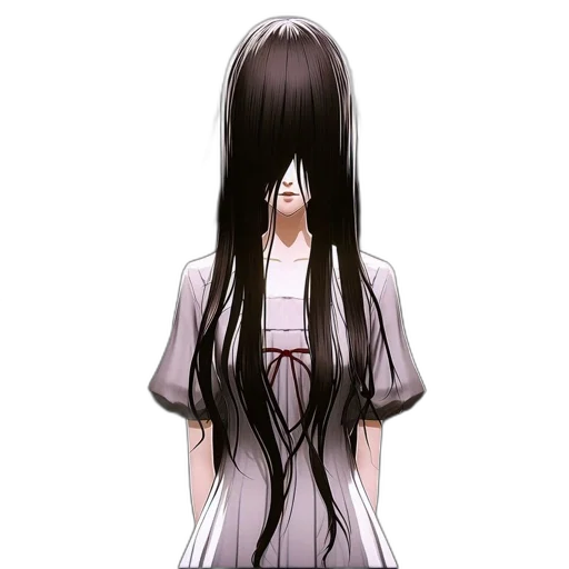 hair, dress, staff, mask transparent PNG cut-out