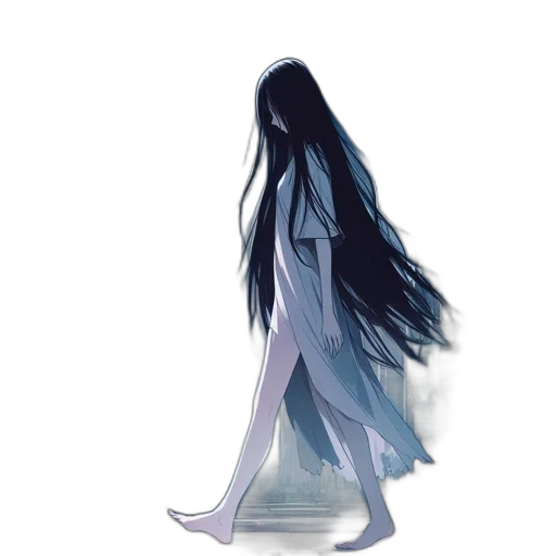 dress, creature, hair, mask transparent PNG cut-out