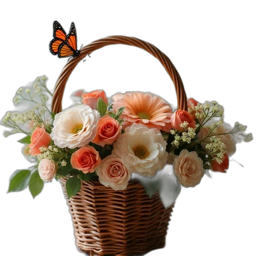 flower, crown, photorealistic, 3d render transparent PNG cut-out