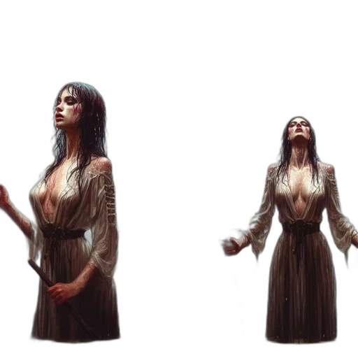 dress, concept art, fantasy art, 3d render transparent PNG cut-out