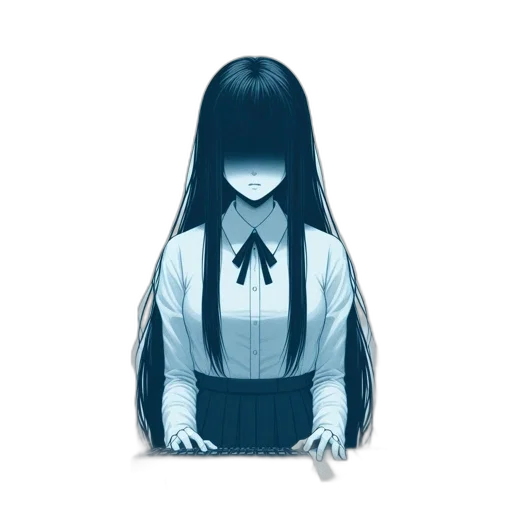 dress, hair, mask, creature transparent PNG cut-out
