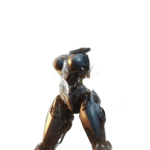 robot, weapon, staff, creature transparent PNG cut-out