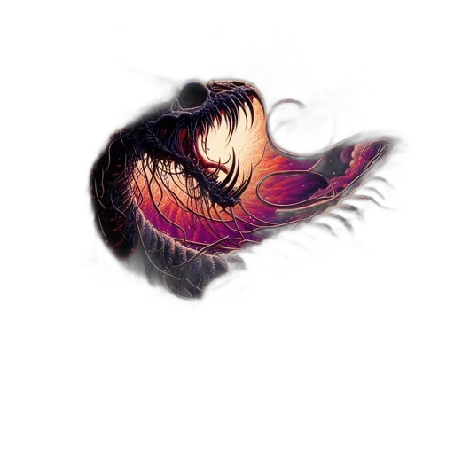 hair, dragon, creature, mask transparent PNG cut-out