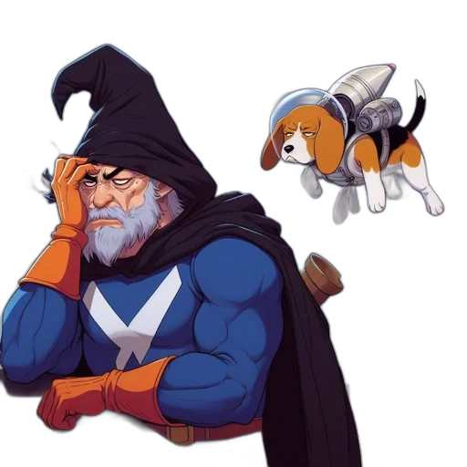 animal, creature, staff, hat transparent PNG cut-out