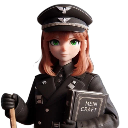 staff, weapon, hat, jacket transparent PNG cut-out
