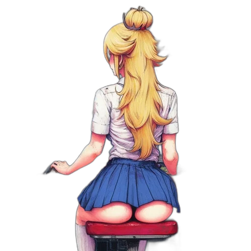dress, staff, weapon, anime transparent PNG cut-out