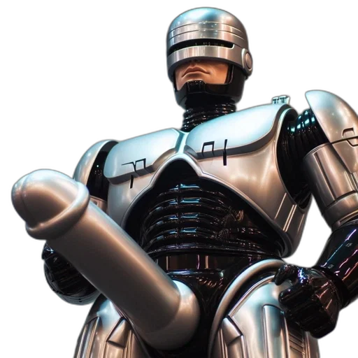 robot, 3d render, concept art, lifelike transparent PNG cut-out