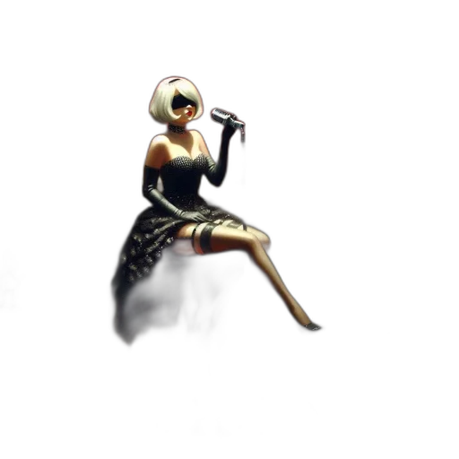 dress, weapon, staff, robot transparent PNG cut-out
