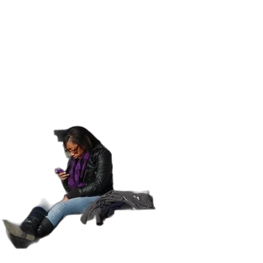 jacket, hair, shoes, creature transparent PNG cut-out