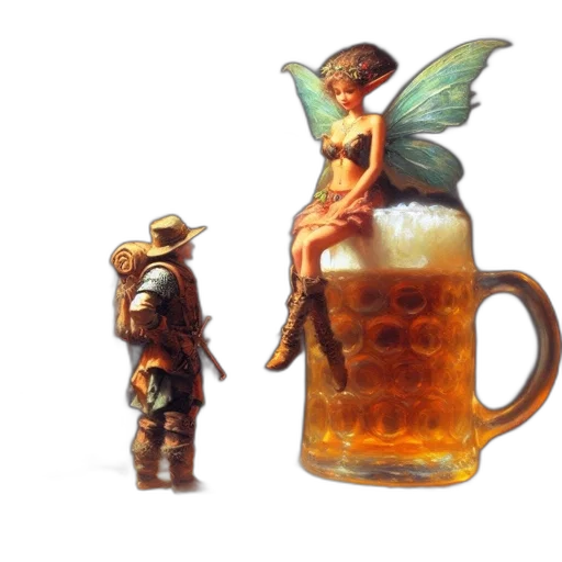 bottle, robot, concept art, fantasy art transparent PNG cut-out