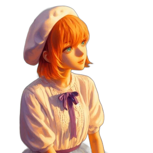 hat, face, dress, staff transparent PNG cut-out