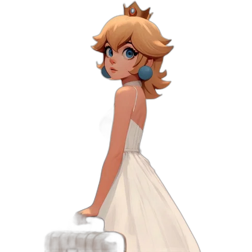 dress, crown, staff, concept art transparent PNG cut-out