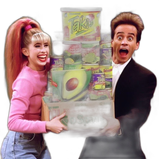 food, vaporwave, outer space, two transparent PNG cut-out