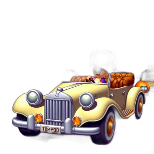 car, concept art, 3d render, pixel art transparent PNG cut-out