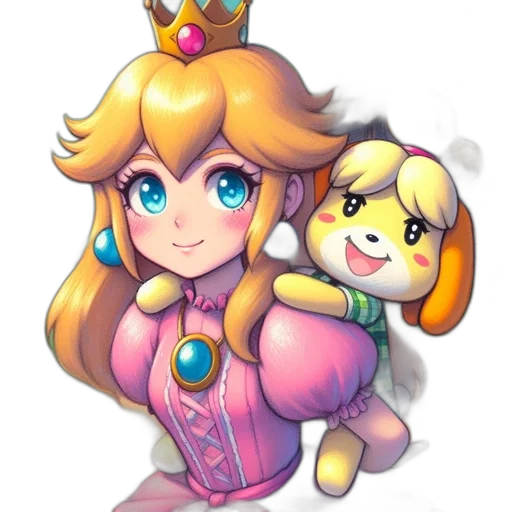 crown, dress, staff, animal transparent PNG cut-out