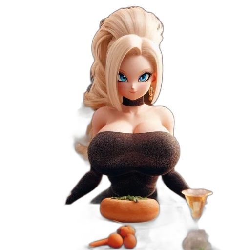 food, dress, 3d render, concept art transparent PNG cut-out