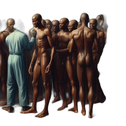 concept art, oil painting, photorealistic, group transparent PNG cut-out