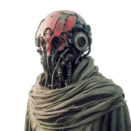mask, face, jacket, creature transparent PNG cut-out