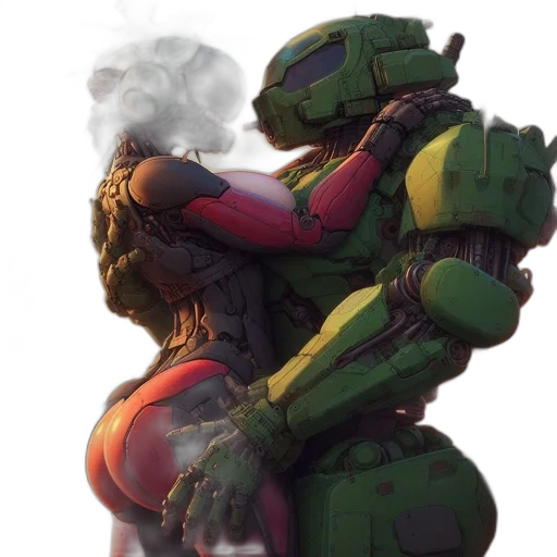 robot, weapon, concept art, comic book art transparent PNG cut-out