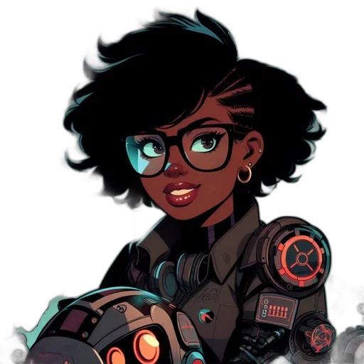 robot, jacket, weapon, concept art transparent PNG cut-out