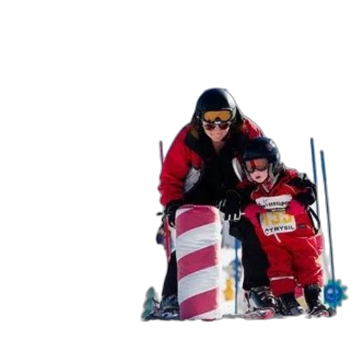 snow, child, red, ski transparent PNG cut-out
