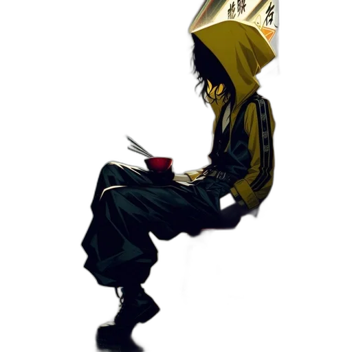 hat, jacket, umbrella, staff transparent PNG cut-out