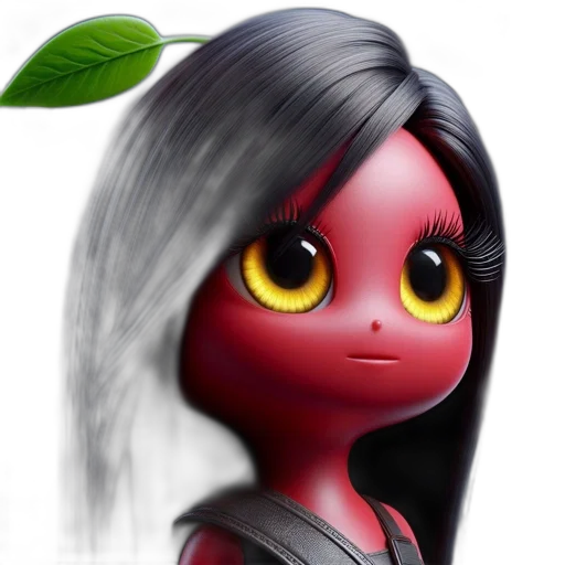 hair, creature, face, concept art transparent PNG cut-out