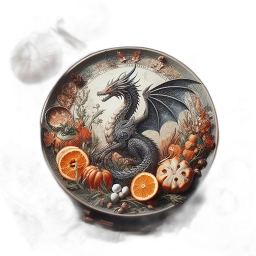 dragon, jewelry, food, fantasy art transparent PNG cut-out