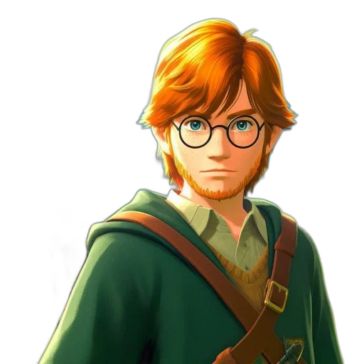 staff, face, jacket, fantasy art transparent PNG cut-out