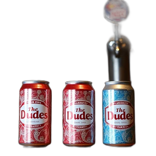 bottle, 3d render, three, cans transparent PNG cut-out
