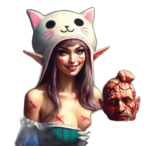creature, face, fantasy art, concept art transparent PNG cut-out