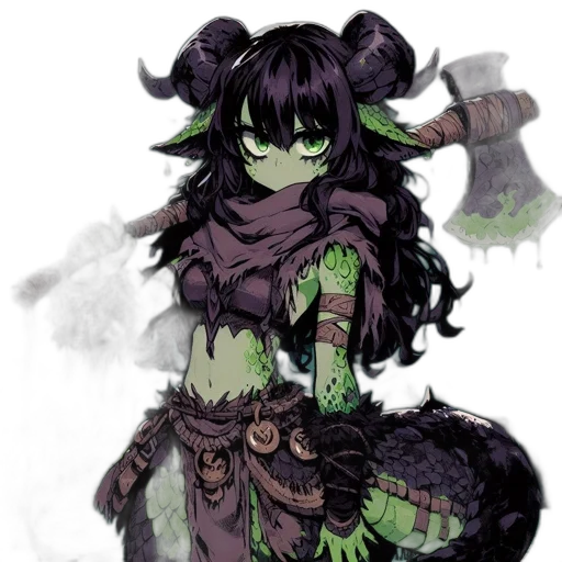 dragon, staff, creature, mask transparent PNG cut-out