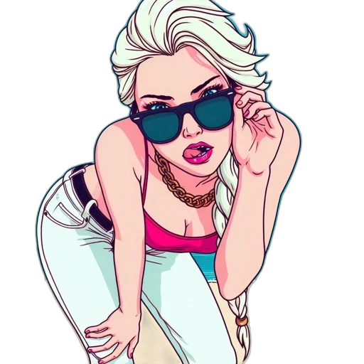 face, cartoon, anime, pixel art transparent PNG cut-out