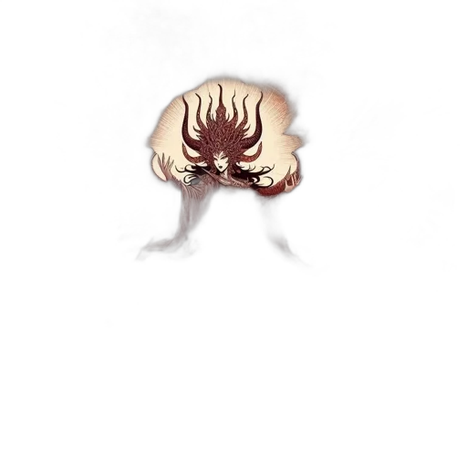 creature, mask, hair, dragon transparent PNG cut-out
