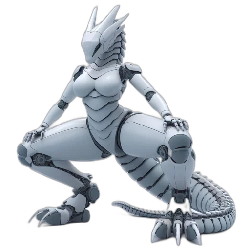 robot, dragon, creature, 3d render transparent PNG cut-out