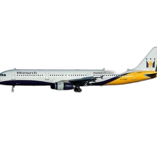 monarch, airlines, plane, runway transparent PNG cut-out