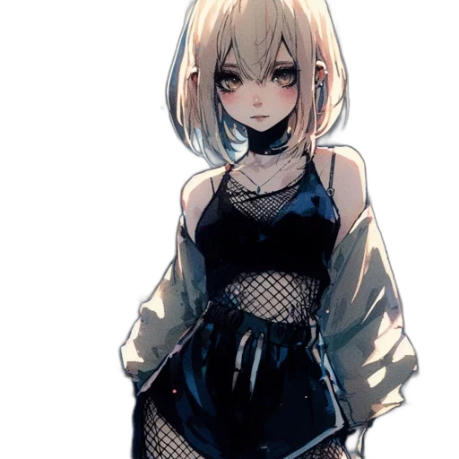 dress, jacket, staff, creature transparent PNG cut-out
