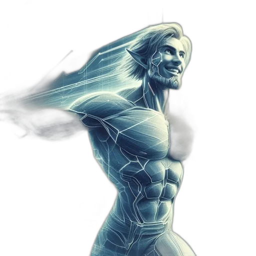 hair, comic book art, concept art, fantasy art transparent PNG cut-out
