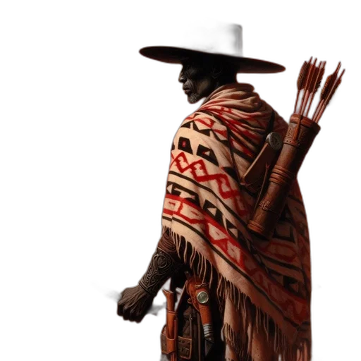 hat, staff, jacket, mask transparent PNG cut-out