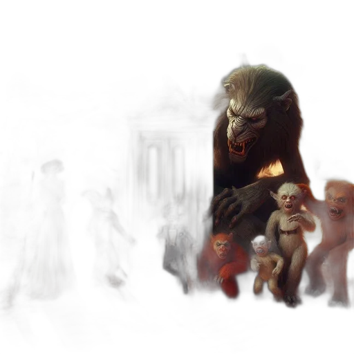 creature, mask, animal, concept art transparent PNG cut-out