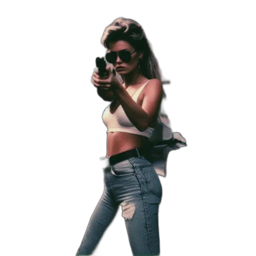 weapon, jacket, vaporwave, concept art transparent PNG cut-out