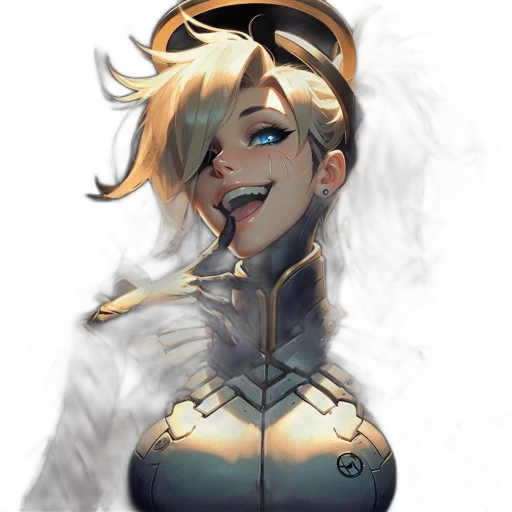 robot, face, crown, staff transparent PNG cut-out