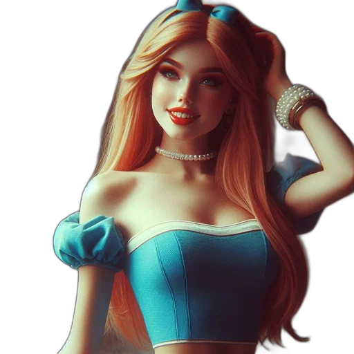 dress, fantasy art, 3d render, comic book art transparent PNG cut-out